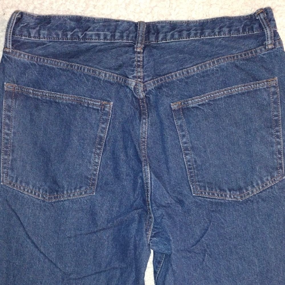 GAP 34x32 Baggy Loose Straight Relaxed Jeans Dark Blue Y2K Casual - Picture 4 of 5